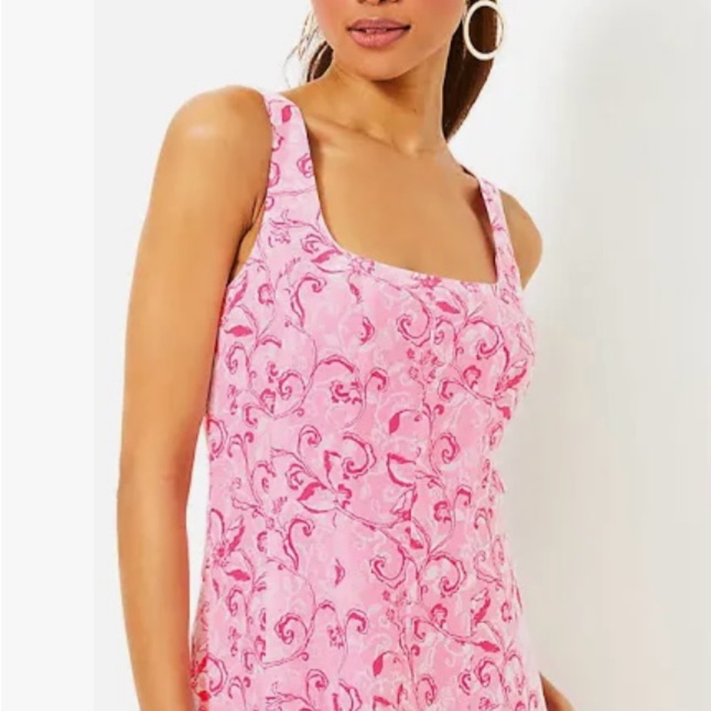 Lilly Pulitzer Pink Swirl Midi Dress